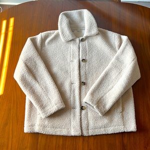 Sherpa Collared Jacket- Women’s medium in cream color